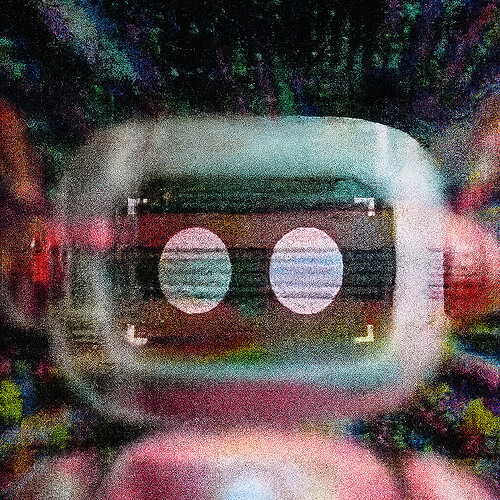 Glitchy Robot in Pink Hue