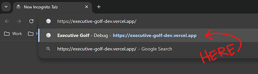 Navigating to page through the "suggested" dropdown